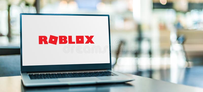 Laptop Computer Displaying Logo Of Roblox Editorial Stock Photo Image Of Personal Display 209284653 - roblox computer screen