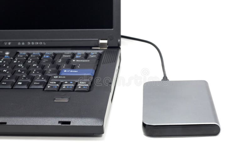 Laptop Computer and External Hard Drive