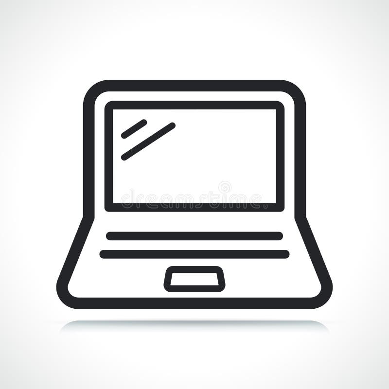 Laptop or computer line icon stock illustration