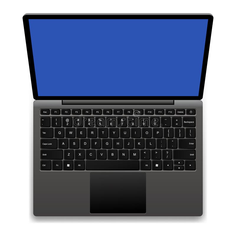 Laptop-Computer Notizbuch lokalisiert auf Weiß vektor abbildung
