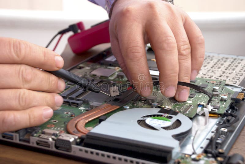Computer repair. stock image. Image of technician, view 83136333