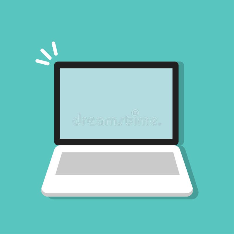 Laptop, Computer Symbol Flat Cartoon Design Stock Vector - Illustration of  flat, icon: 137164168