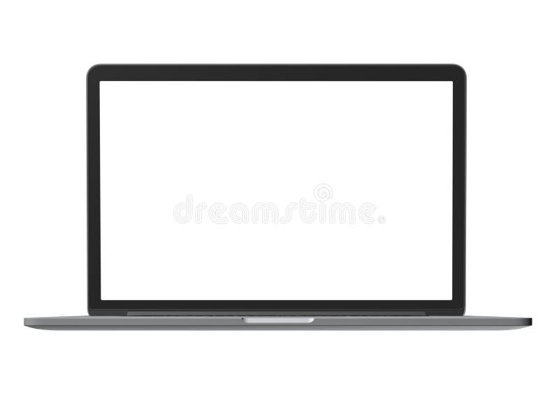 Laptop - front view stock photo