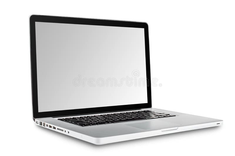Laptop getrennt auf weißem Hintergrund