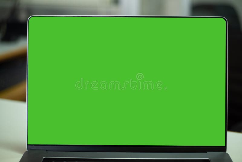 Laptop with Green Screen Tecnology Concept Stock Image Image of
