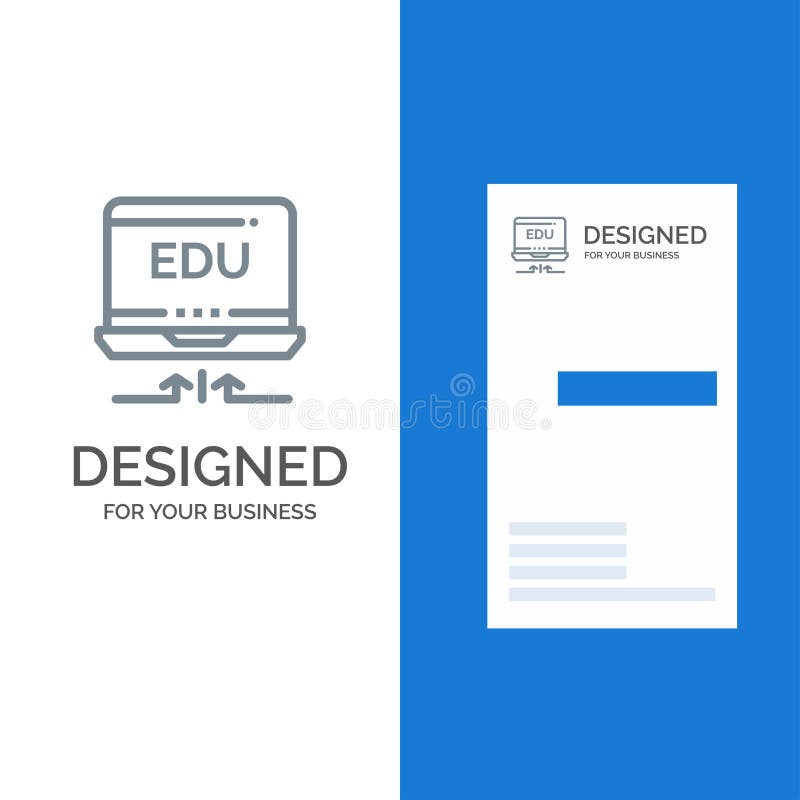 Laptop, Hardware, Arrow, Education Grey Logo Design and Business Card Template vector illustration Laptop, Hardware, Arrow, Education Grey Logo Design and Business Card Template vector illustration