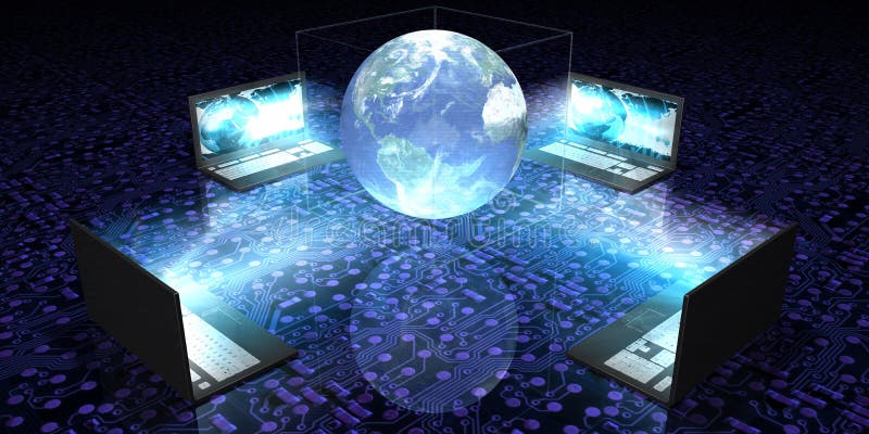 Laptop-Hologramm vektor abbildung Laptop-Hologramm vektor abbildung