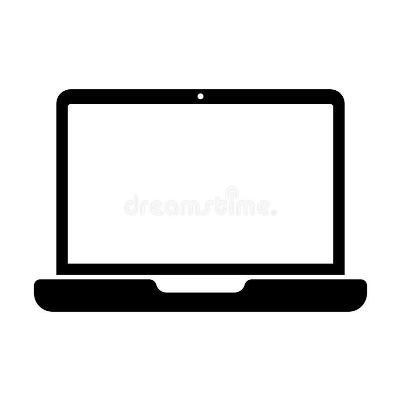 Laptop icon vector stock vector. Illustration of button - 133210133