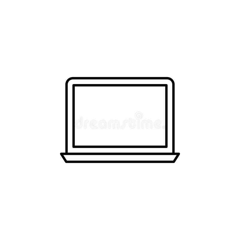 A laptop icon. Element of school icon for mobile concept and web apps. Thin line a laptop icon can be used for web and mobile stock illustration