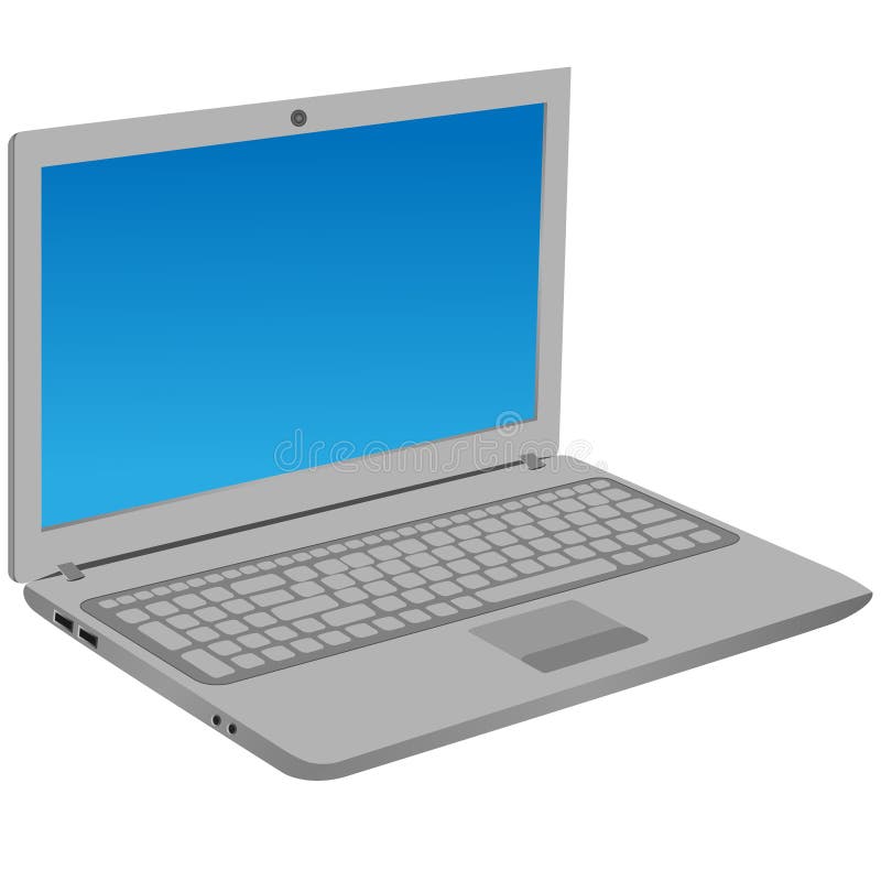 Laptop stock vector. Illustration of laptop, global, keyboard - 36970996