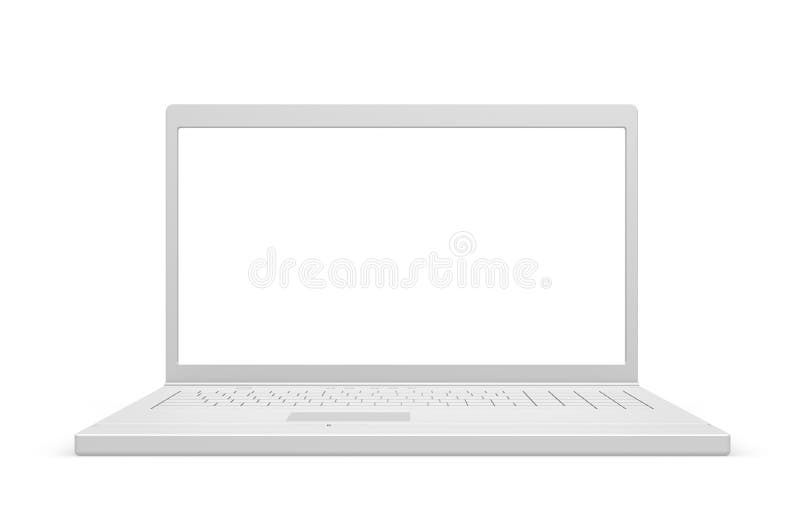 Laptop isolated, white