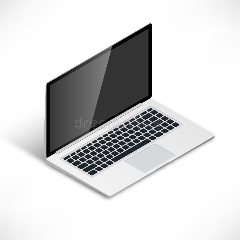 Laptop Isometric vector illustration Laptop Isometric vector illustration