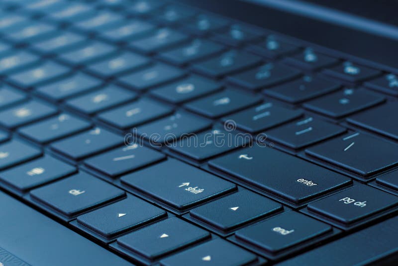 Laptop Keyboard (Blue Tone) Stock Image Image of desktop, control