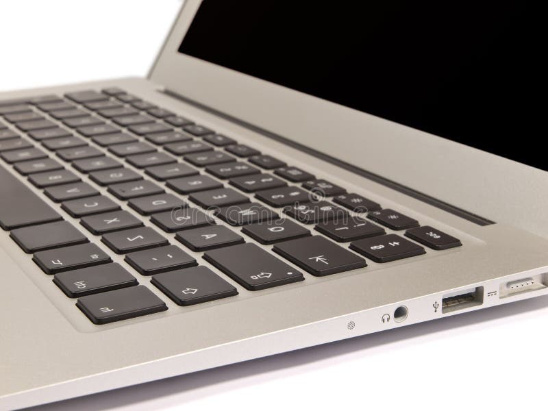 Laptop Keyboard on White Background Stock Photo - Image of front