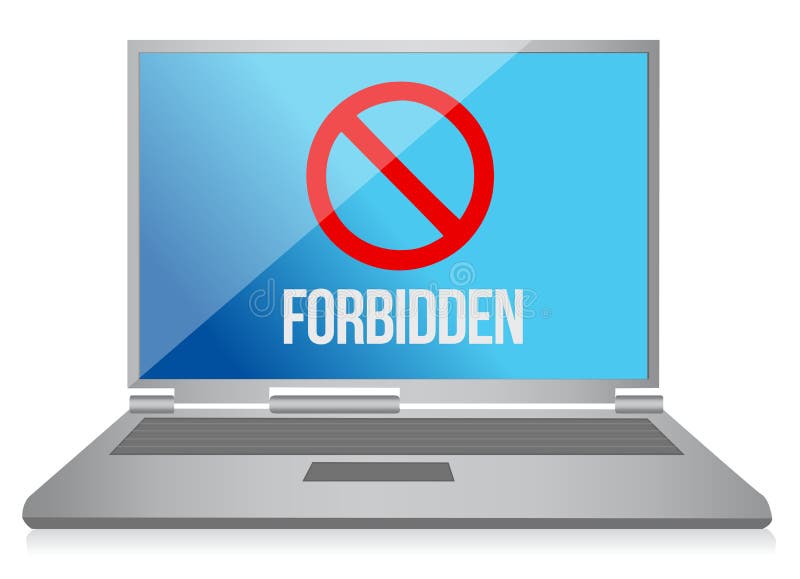 Message forbidden. Forbidden illustration.