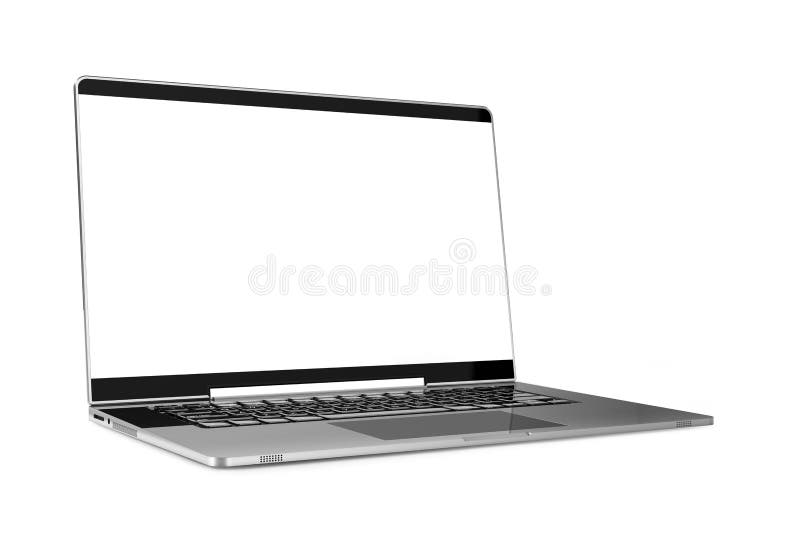 Mock Up Laptop Yellow Color Stock Illustration Illustration Of Blue Object 132802276