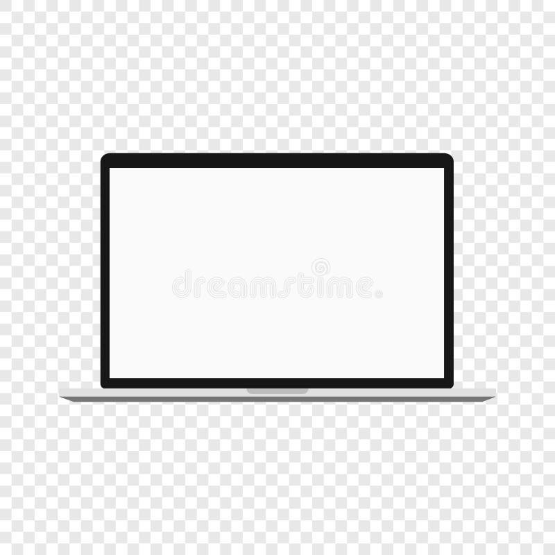 Laptop. Modern computer on transparent background royalty free illustration