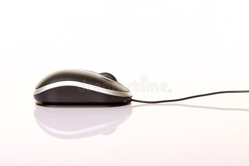 Laptop optical wheel mouse isolated on a white