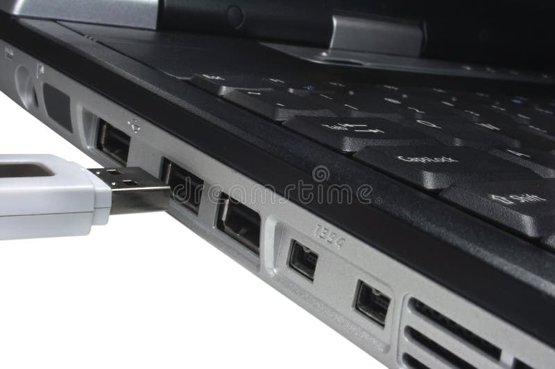 USB flash drive are NAND-type flash memory data storage devices integrated with a USB connector. It is typically small, lightweight, removable and rewritable. User can use it to transfer their data from computer to USB flash drive. Usb data transfer stock images, royalty-free photos and pictures