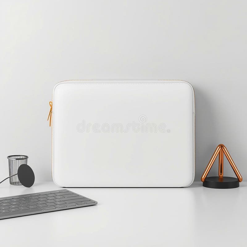 Laptop Sleeve Notebook Clipboard Office Essentials stock illustration