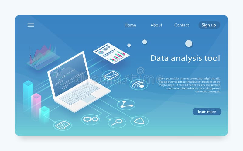 Laptop używać, Biznesowi finanse, księgowości pojęcie Dane analiza dla strony internetowej wiszącej ozdoby strony internetowej ilustracji Laptop używać, Biznesowi finanse, księgowości pojęcie Dane analiza dla strony internetowej wiszącej ozdoby strony internetowej ilustracji