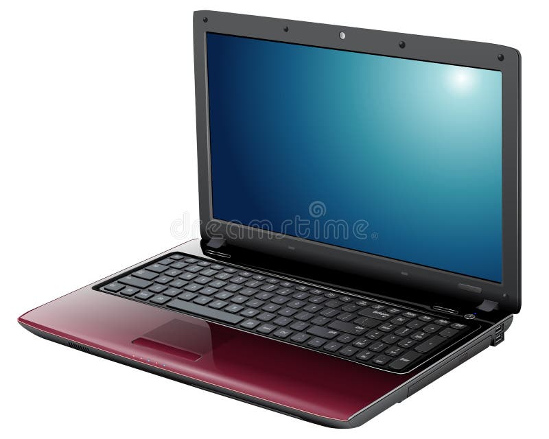 Laptop, vector. stock vector. Illustration of equipment - 14695789