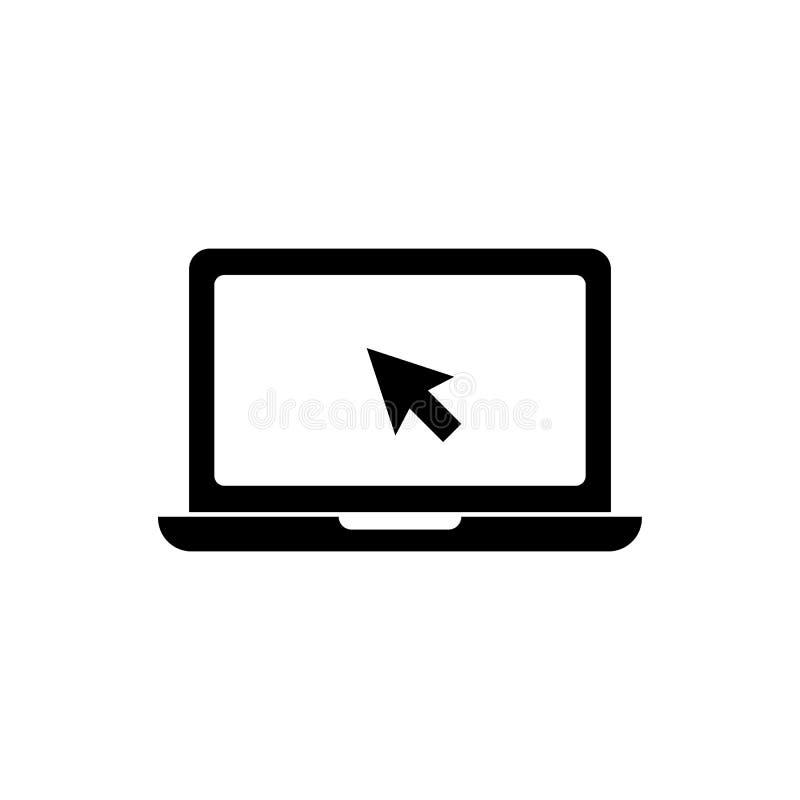 Laptop vector icon, notebook symbol stock illustration