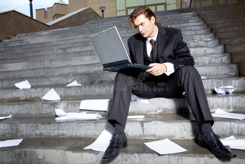 Laptop work stock image. Image of handsome, partner, confident - 20094343