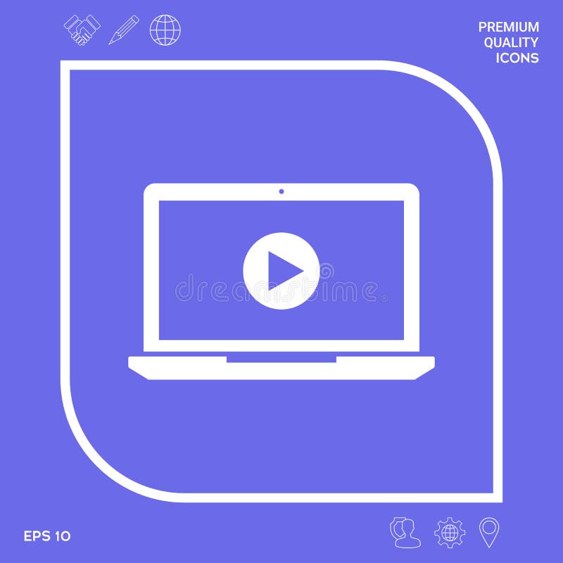 Laptop z sztuka guzika ikoną Graficzni elementy dla twój projekta ilustracja wektor Laptop z sztuka guzika ikoną Graficzni elementy dla twój projekta ilustracja wektor