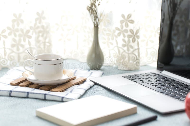 There are All Kinds of Office and daily Necessities on the Desk Stock