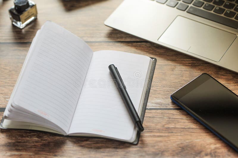 There are All Kinds of Office and daily Necessities on the Desk Stock