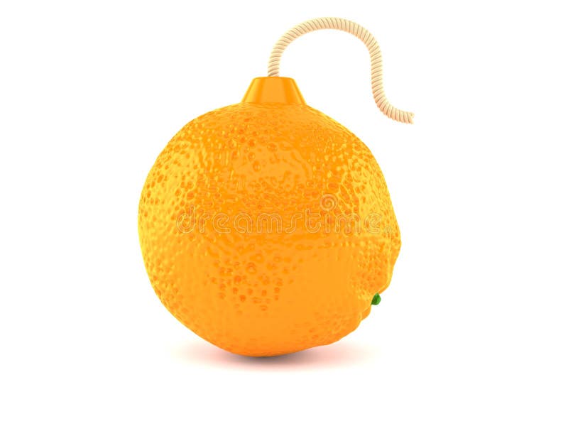 Laranja com pancada ilustração do vetor