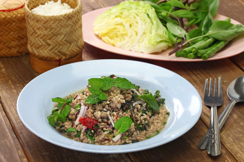 Larb Moo Pork Type of Lao Minced Meat Salad Stock Image Image of Larb Moo Pork Type of Lao Minced Meat Salad Stock Image Image of