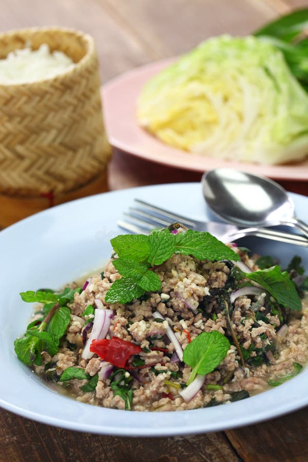 Larb Moo Pork Type of Lao Minced Meat Salad Stock Image Image of Larb Moo Pork Type of Lao Minced Meat Salad Stock Image Image of