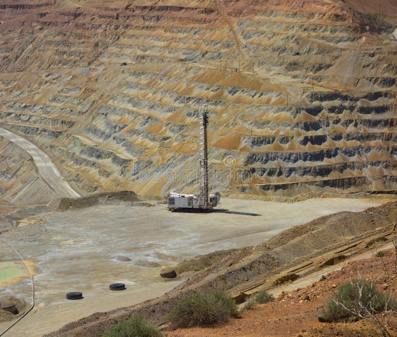 A Large Active Mine in New Mexico Stock Image Image of bedrock