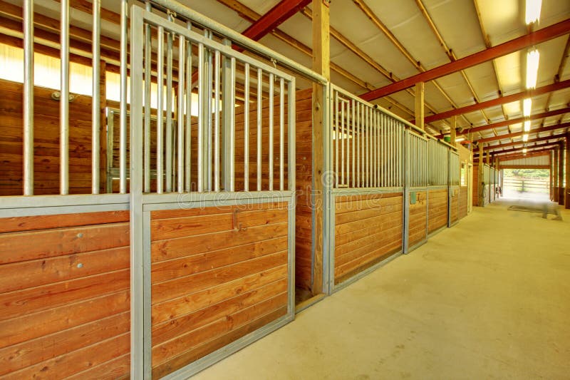 Large arena with horse stables royalty free stock photos Large arena with horse stables royalty free stock photos
