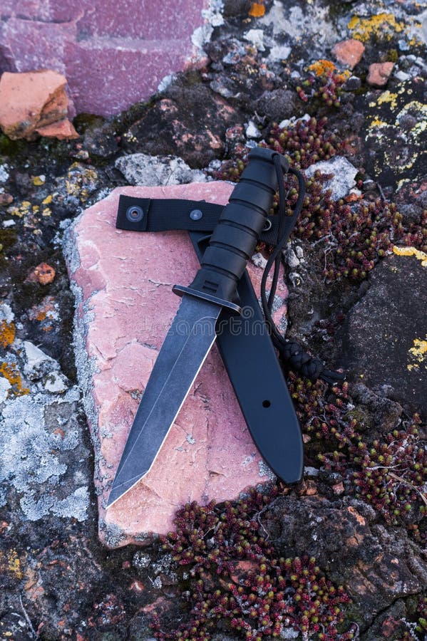 Large Army Knife and Plastic Sheath. Soldier`s Knife Stock Image Image of tanto, stone 149007683