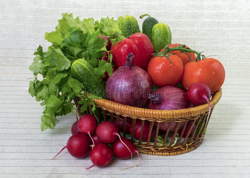 Large basket of vegetables stock image. Image of vitamins 21281189