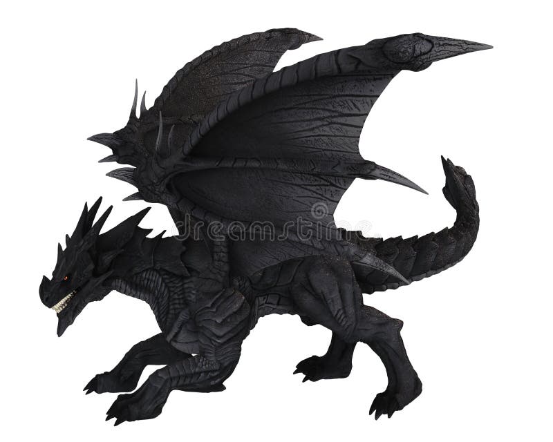 3D Dragon Illustration Side view - Anime Art Board Print for Sale