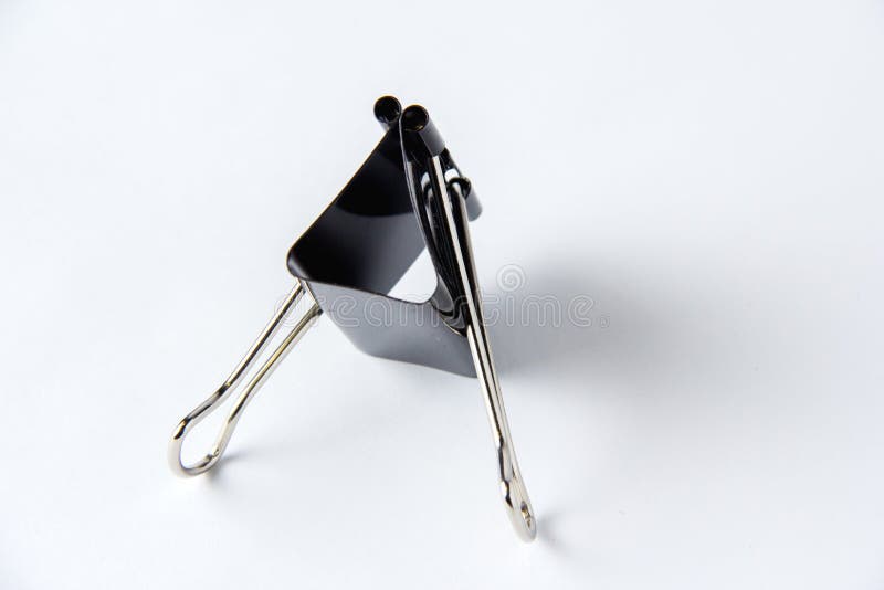 Large Black Paper Clip for Papers Stock Photo Image of confidence