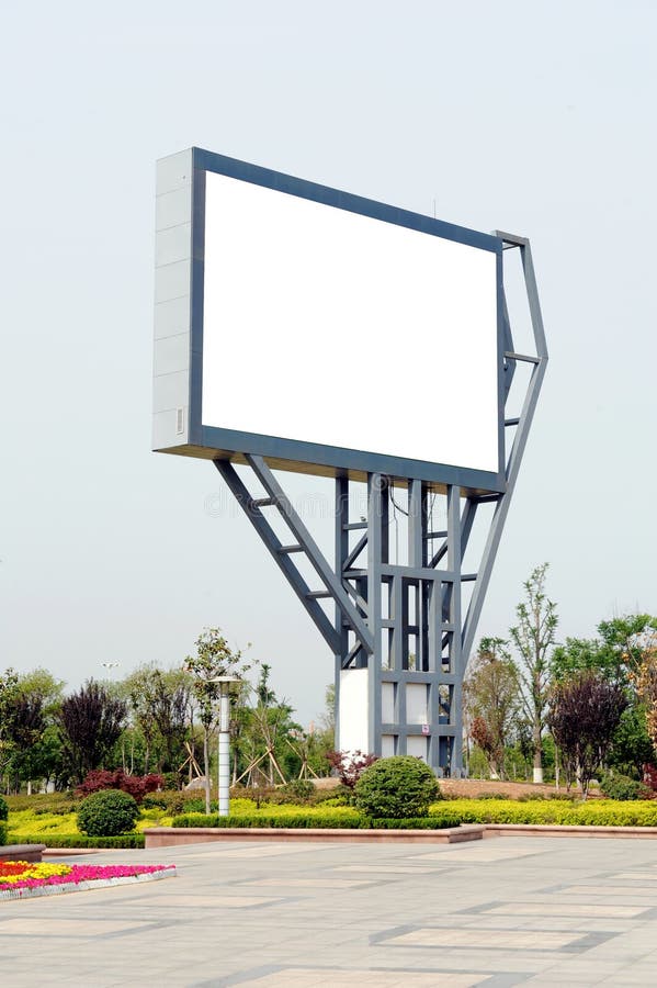 Billboard - Square Blank Billboard with Empty Screen and Beautiful ...