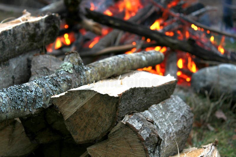 Bonfire at Dusk stock photo. Image of heat, burn, foreground 104774070