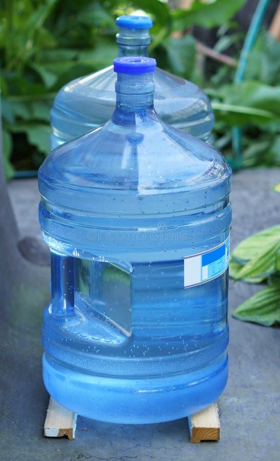 Large bottles of water. stock photo. Image of close, gallon 58835574