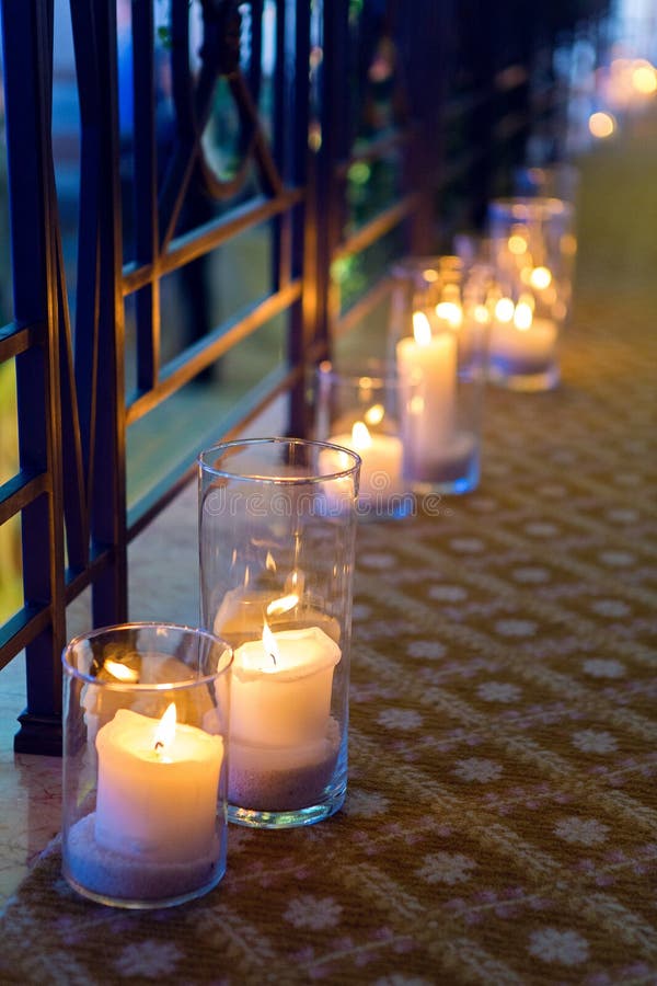 Large candles in glass stock photo. Image of context 68646728