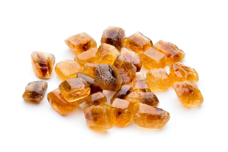 Large Caramelized Sugar on a White Background. Stock Photo Image of