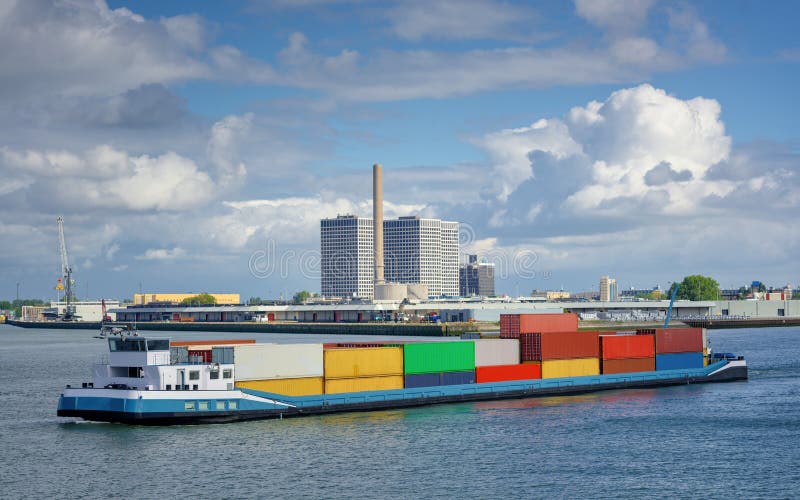 Large cargo ship stock photo. Image of market, harbor 70411182