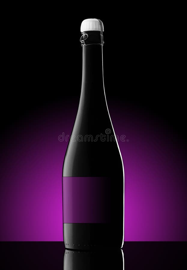 Large champagne bottle stock image. Image of black, drink 235215823