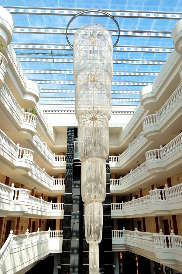 The Large Chandelier at Lobby in Luxury Hotel Editorial Photo Image