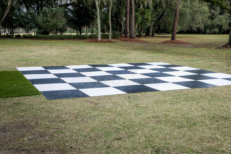 Large Checkerboard Outdoor Dance Floor for a Party, Wedding, Event, or