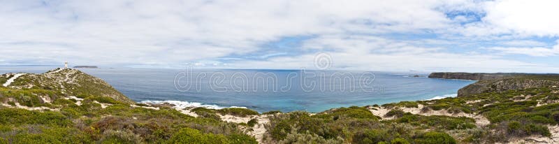 Large coastal landscape panorama stock image